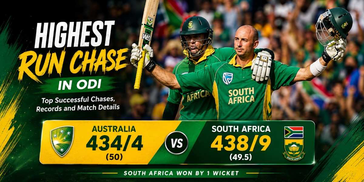 Highest Run Chase in ODI record chase celebration
